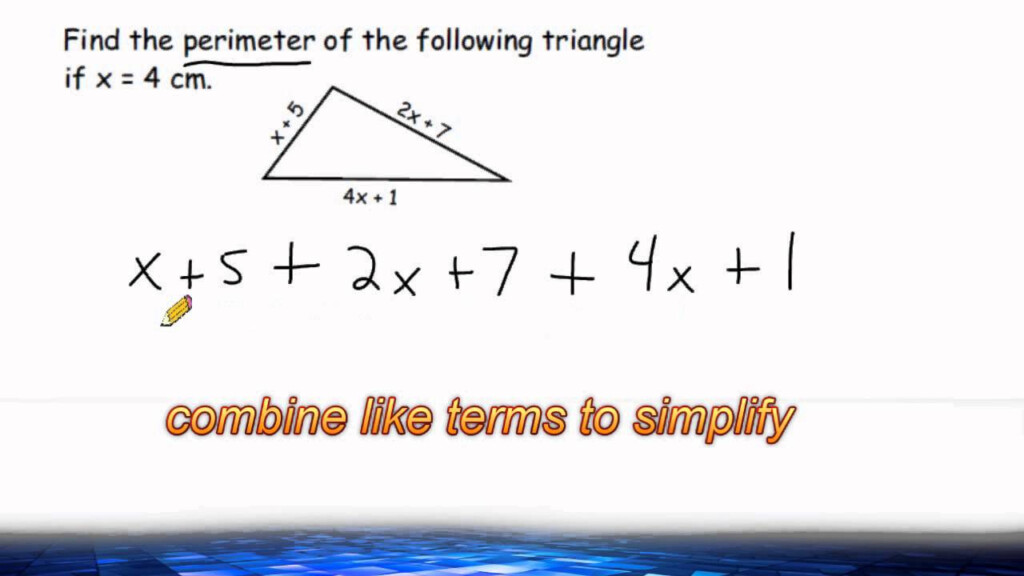 Perimeter Of A Triangle When The Sides Are Expressions YouTube
