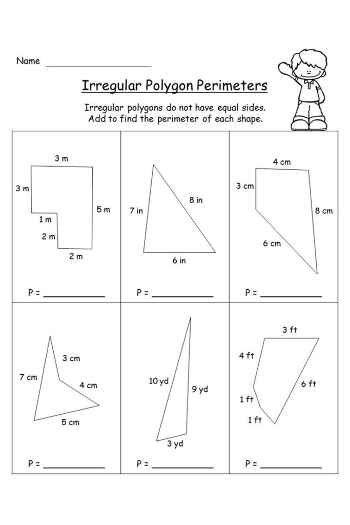 Perimeter Worksheet For Irregular Polygons Perimeter Worksheets 