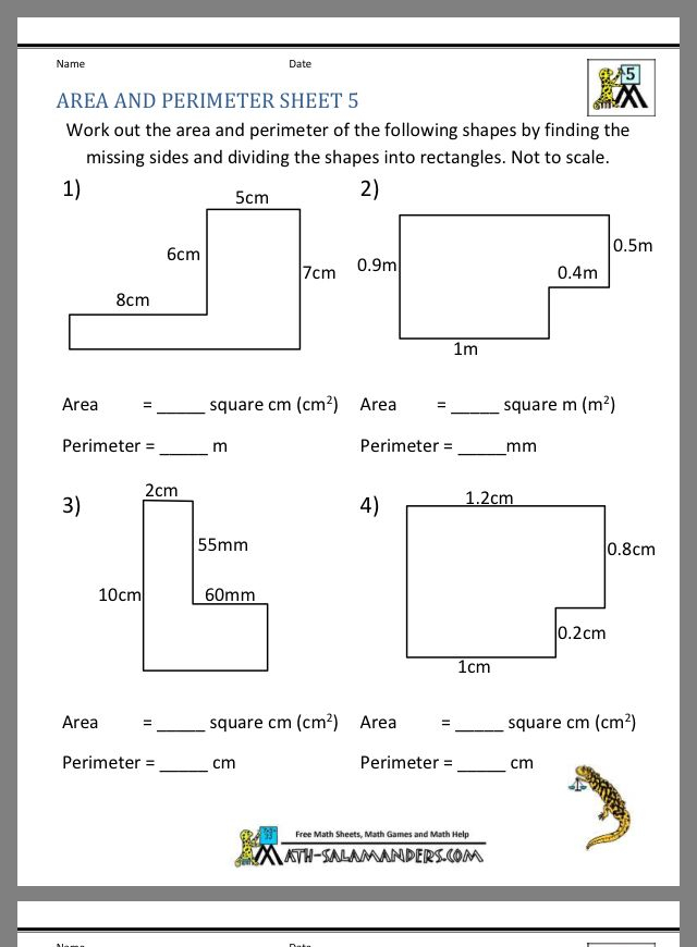 Pin By Darlyn Mills On Lil Steven Area Worksheets Maths Worksheets 