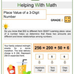 Place Value Of A 3 digit Number 2nd Grade Math Worksheets Helping