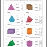 Printable Math Worksheets 3d Shapes Learning How To Read