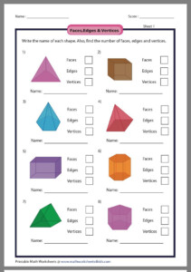 Printable Math Worksheets 3d Shapes Learning How To Read 