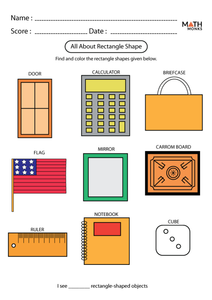 Rectangle Worksheets Math Monks