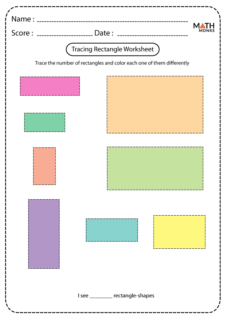 Rectangle Worksheets Math Monks