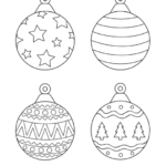 Round Christmas Ornament Templates Printable Pdf Download