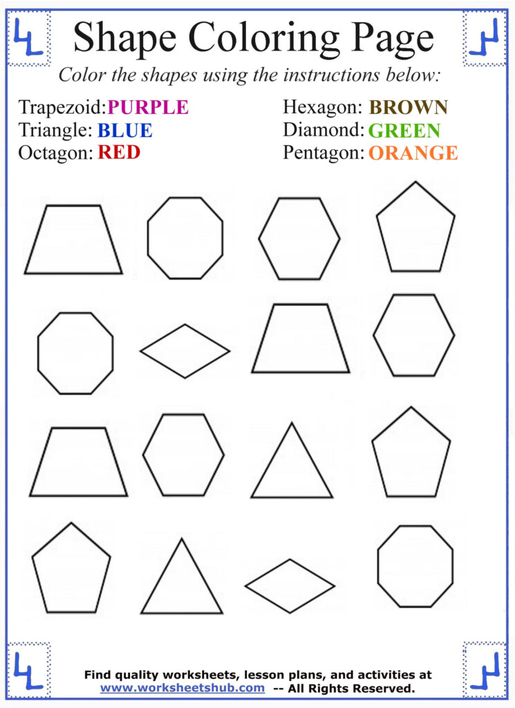 Shape Coloring Pages