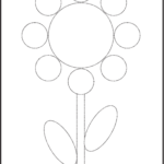 Shape Tracing And Coloring Worksheet Flower FREE Printable