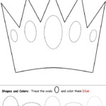 Shapes Recognition Practice Worksheet Crown Craft Preschool Crown