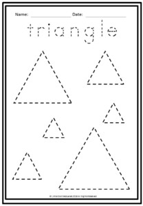 Shapes Trace And Draw Worksheets Tracing Shapes Shapes Worksheets ...