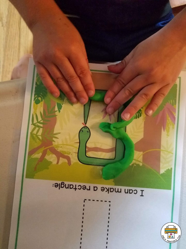 Snake Shapes Play Dough Mats