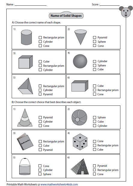 Solid 3D Shapes Worksheets 3d Shapes Worksheets Shapes Worksheets 