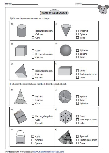 Solid 3D Shapes Worksheets 3d Shapes Worksheets Shapes Worksheets