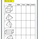 Solid Shapes Worksheets For Kindergarten Grade 3 Maths Worksheets 14 3