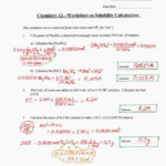 Solutions Chemistry Worksheet With Answers