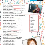 Song Shape Of You Ed Sheeran Worksheet