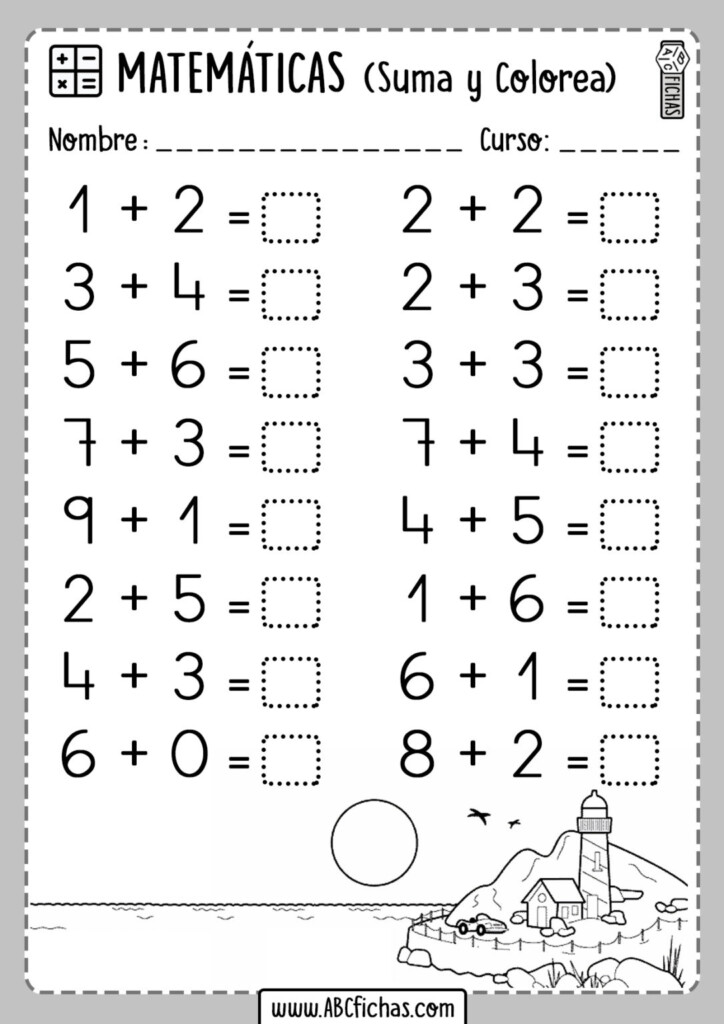 Sumas De 1 D gito Fichas De C lculo Mental Matem ticas
