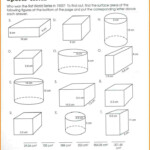 Surface Area Worksheet 7th Grade Volume Worksheets Mathematics