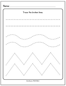 Tracing Dotted Lines Worksheets Free Dot To Dot Name Tracing Website ...