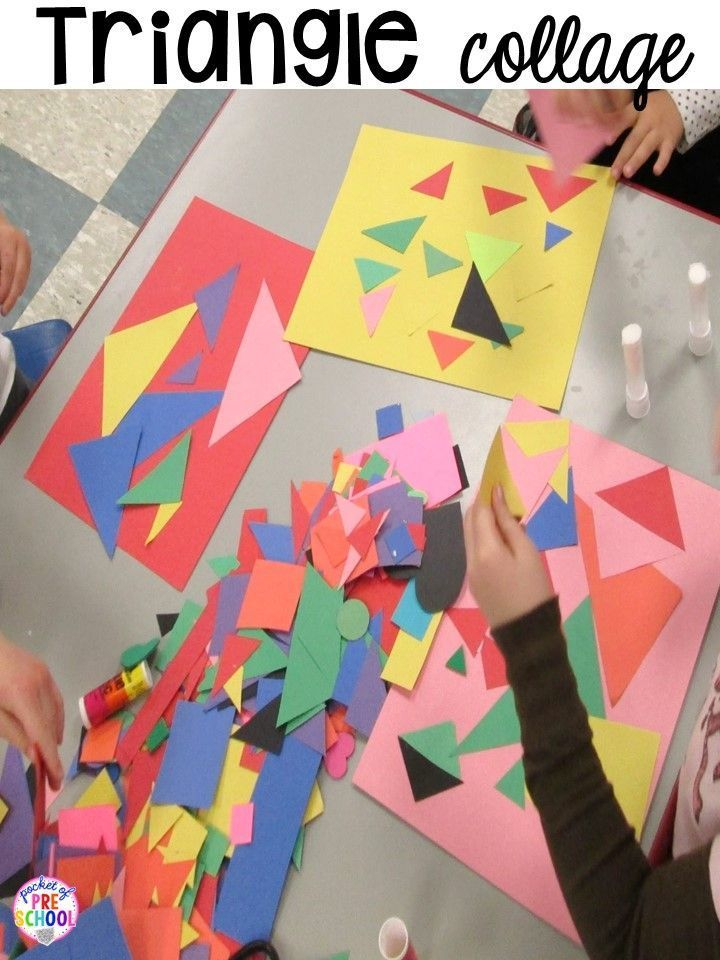 Triangle Collages Plus 2D Shapes Activities For Preschool Pre k And