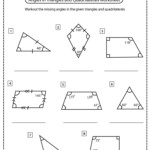 Triangles And Quadrilaterals Worksheets Math Monks