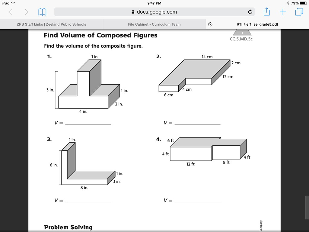 Volume Compound Shapes Sheet 1 Answers With Work COMAGS Answer Key Guide