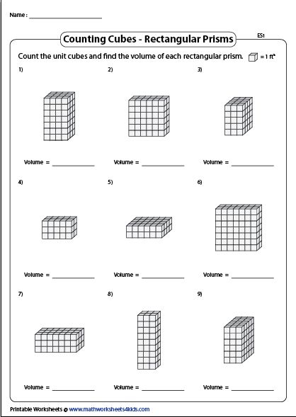 Volume Of Solid Shapes By Counting Unit Cubes Rectangular Prisms 