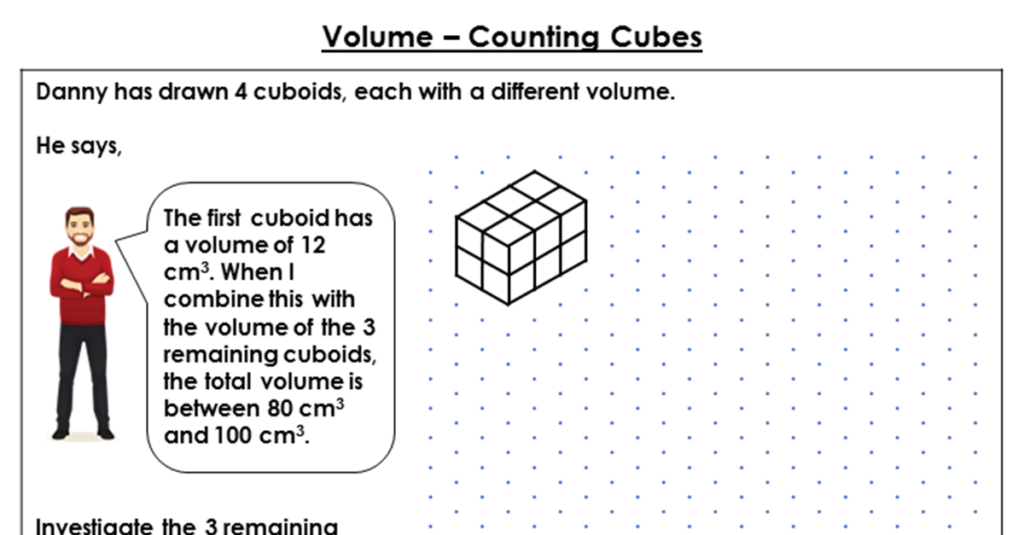Year 6 Volume Counting Cubes Lesson Classroom Secrets Classroom 