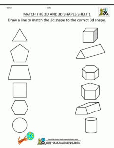 2d And 3d Shapes Grade 1 Worksheets - ShapesWorksheets.com