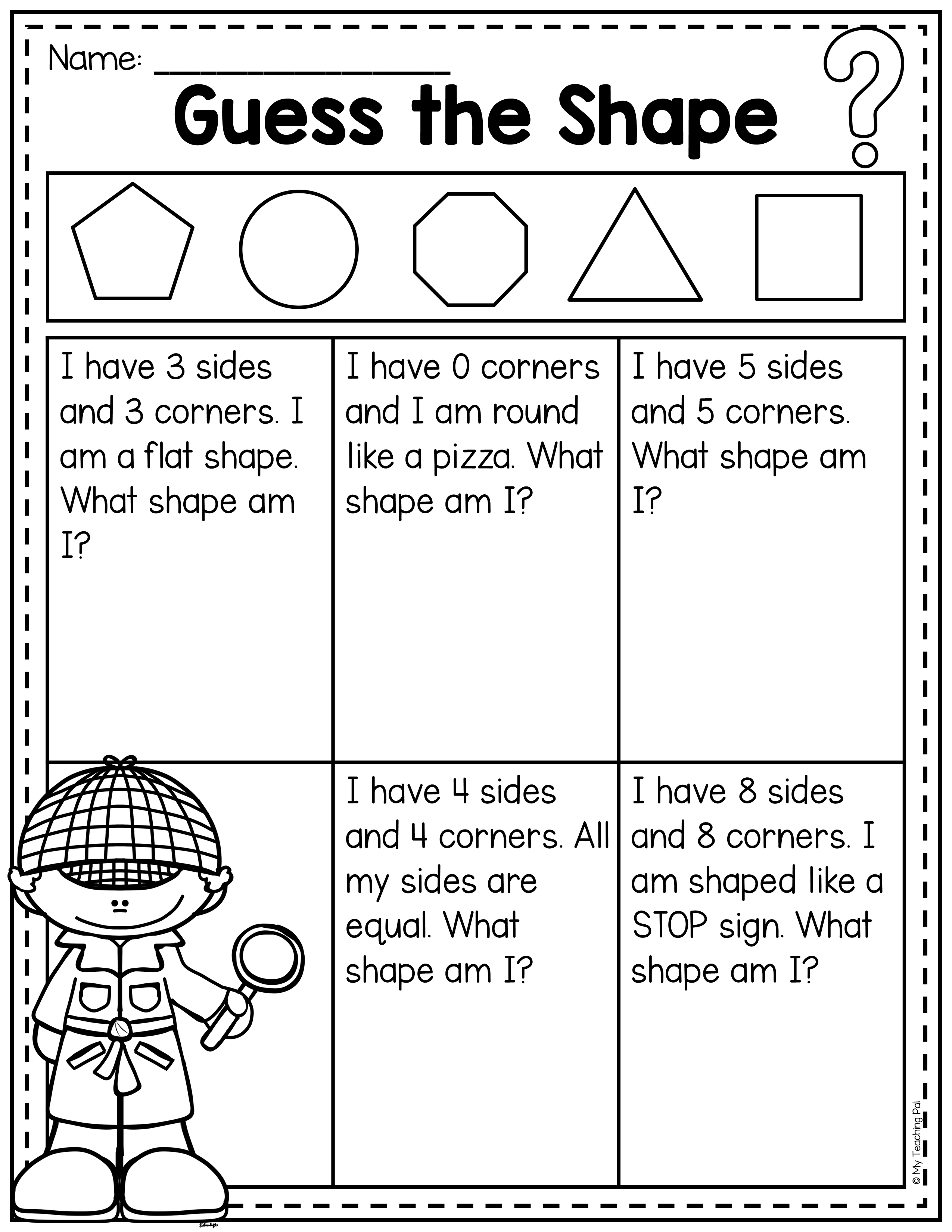 2D And 3D Shapes Worksheets MEGA PACK Summer Math Worksheets 