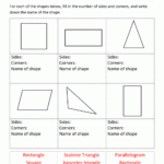 2D Shapes Worksheet 2Nd Grade Second Grade Geometry