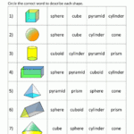 3d Shapes Worksheets 2nd Grade