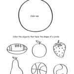 Circle Shape Activity Sheets For Preschool Children