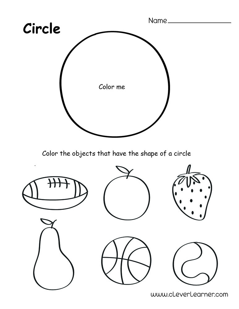 Circle Shape Activity Sheets For Preschool Children