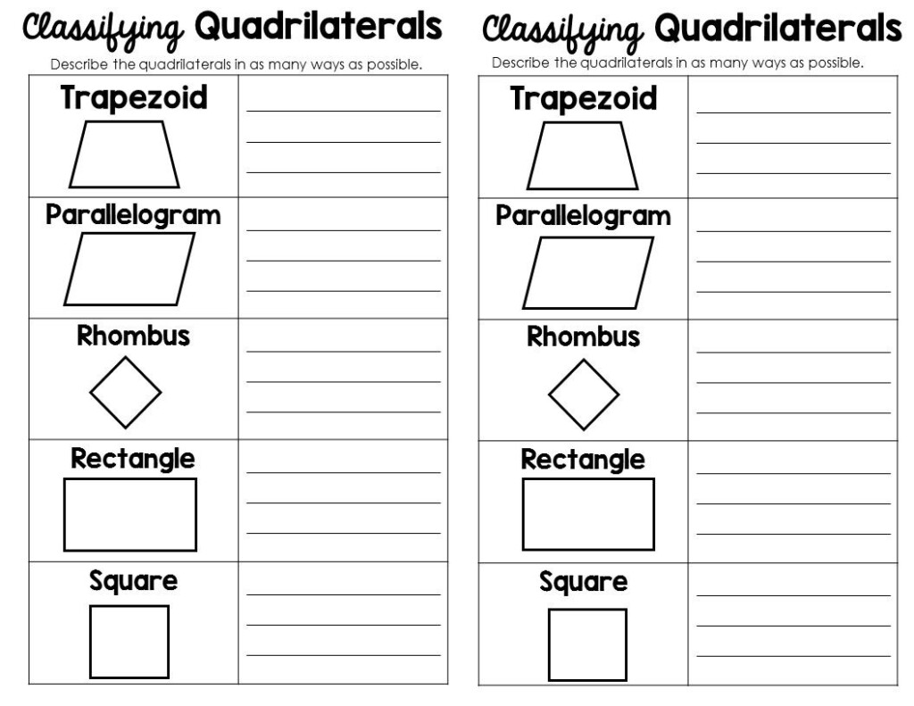 Classifying 2D Shapes Polygon Sorts Anchor Charts For Math Notebook 