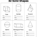 Free Printable 3d Shapes Worksheets Printable Templates
