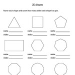 Identifying And Naming 2d Shapes Worksheets Properties Of 2d Shapes