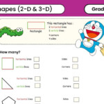 Interactive 5 Pages 2D 3D Shapes Worksheets For Class 1
