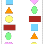 Matching Type Preschool Shapes Worksheets For Kindergarten Matching