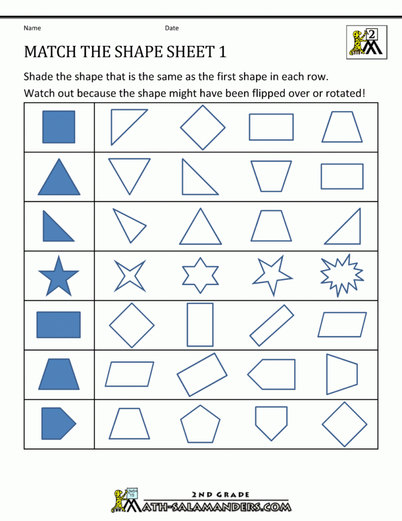 Maths Worksheets For Grade 1 Shapes My Daughter s First Grade 