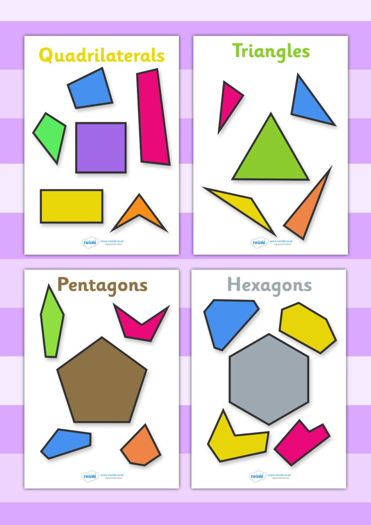 Regular And Irregular 2D Shapes Display Posters Shapes Math Centers 