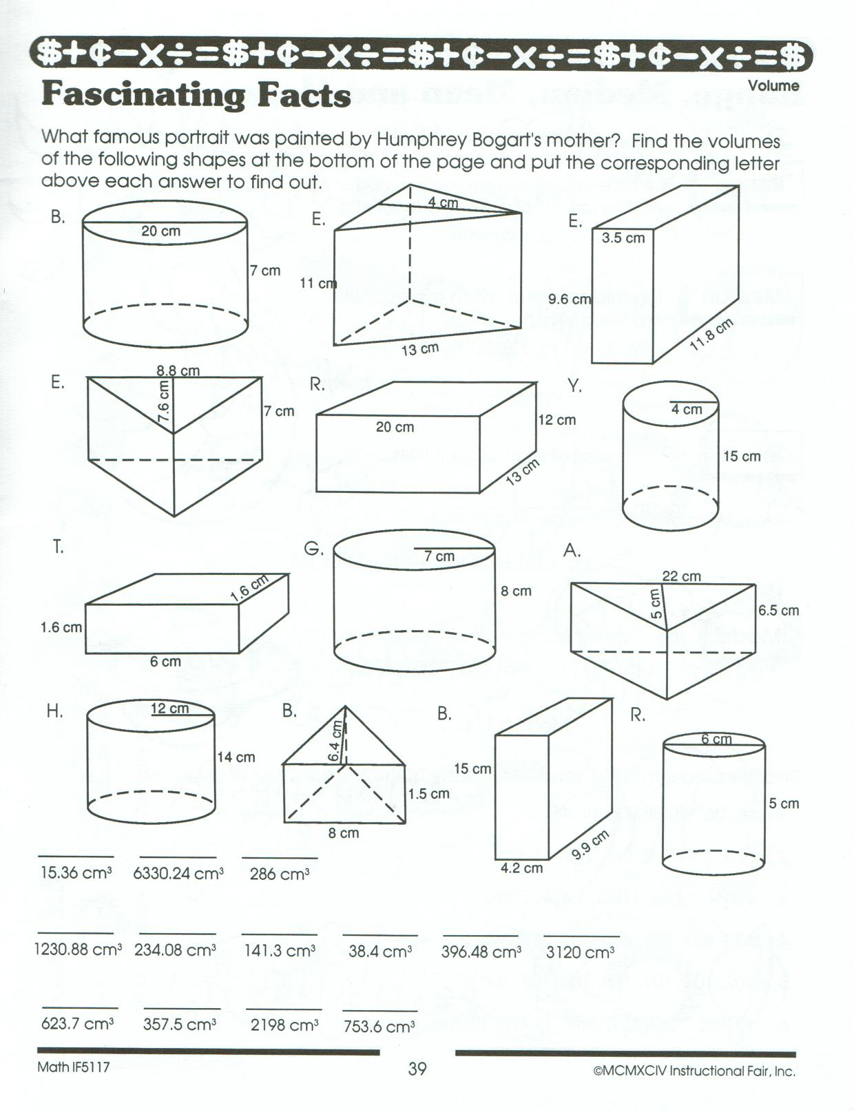 Surface Area Practice Worksheet