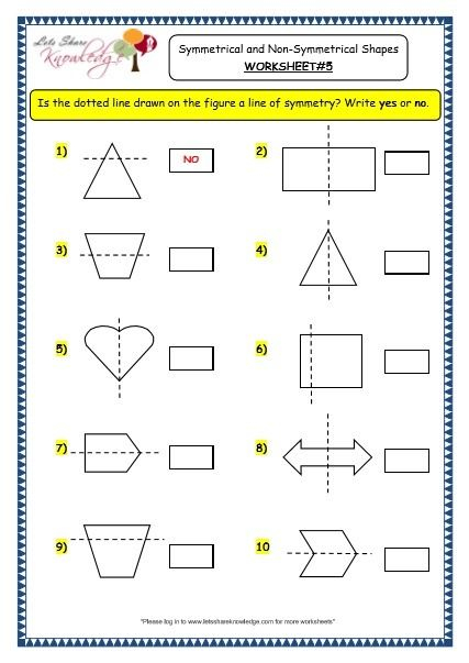 Symmetrical And Non Symmetrical Shapes Worksheets Shapes Worksheets