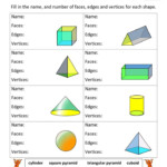 Third Grade Math Practice 3d Shape Properties 5 3d Shapes Worksheets