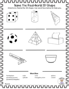 Two Dimensional Shapes Worksheets - ShapesWorksheets.com